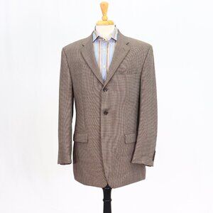 Calvin Klein 42L Brown HT 3-Button Sport Coat Blazer Jacket P008